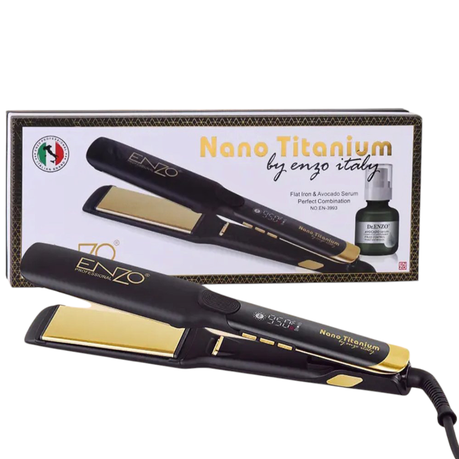 ENZO Nano Titanium Flat Iron + Avocado Serum