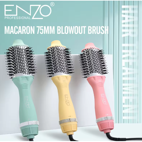 ENZO Professional 3-in-1 Electric Portable Hair Dryer Brush