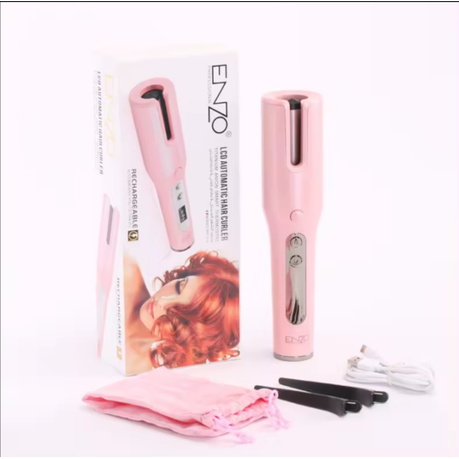 ENZO Rechargeable Professional LCD Automatic Hair Curler