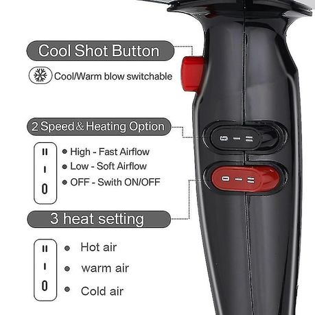 ENZO 7500W Metal Body Hair Dryer