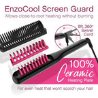 ENZO Professional 2-in-1 Electric Hot Comb + 4 Serums