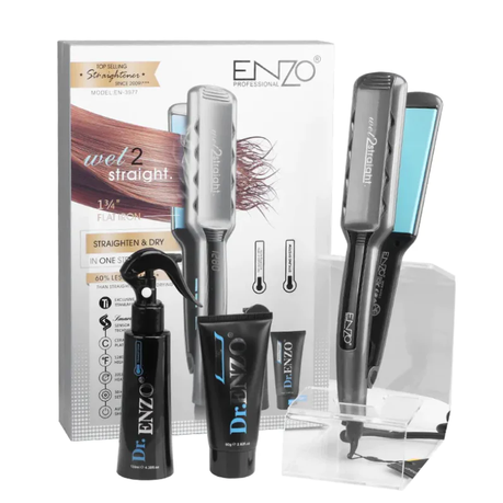 ENZO Wet 2 Straight Flat Iron with Styling System