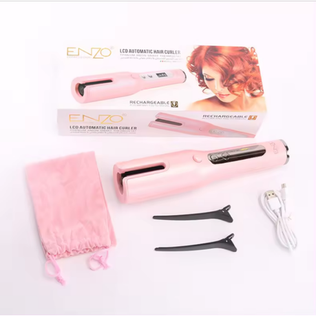 ENZO Rechargeable Professional LCD Automatic Hair Curler