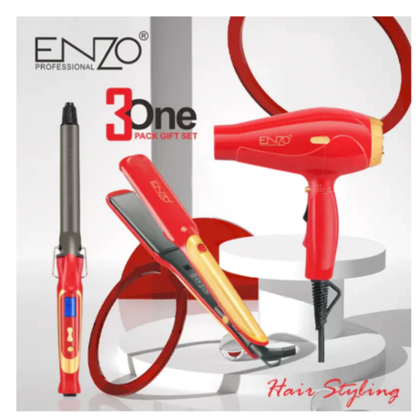 ENZO Professional Multi-Function 3-in-1 Hair Styling Tool Set