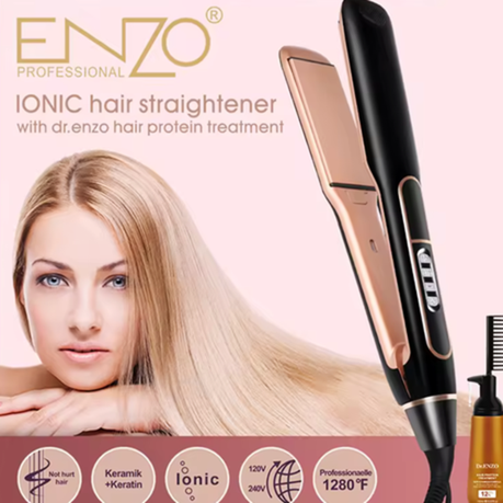 ENZO Ionic Hair Straightener with Hair Protein Treatment