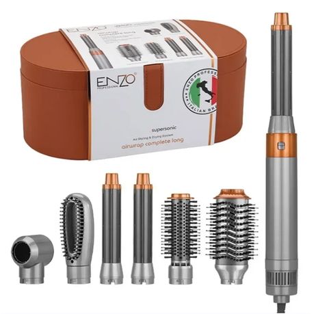 ENZO Professional Multifunctional 5-in-1 Hair Dryer Brush & Air Curler