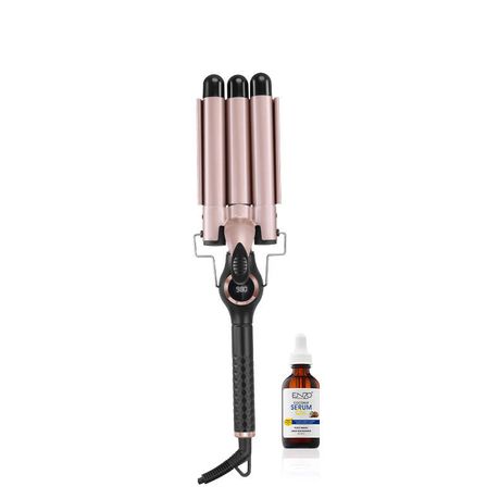 ENZO 3-Barrel Wave Curler with Coconut Serum