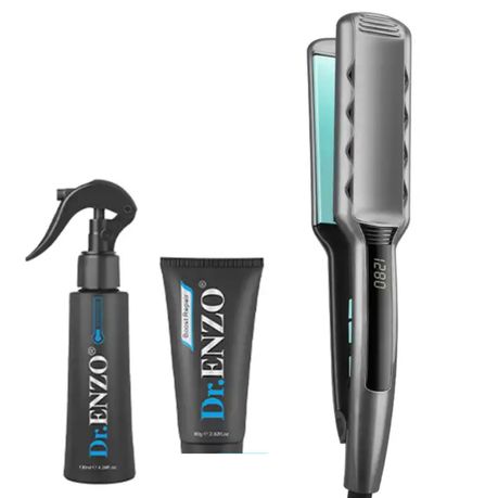 ENZO ProTitanium Coating Hair Straightener + Hair Care Spray & Lotion