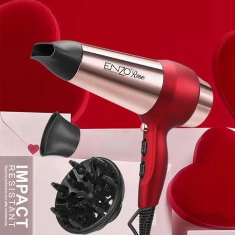 ENZO Rose Ionic Hair Dryer with Diffuser