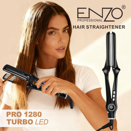 ENZO Professional Fast-Heating Hair Straightener with Temperature Control