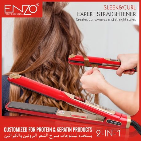 ENZO New Range 2-in-1 Titanium Hair Straightener