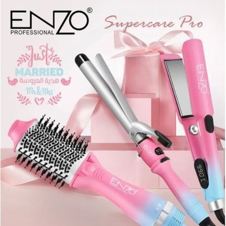 ENZO 3-in-1 Electric Straightener, Curler & Brush
