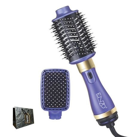 ENZO Interchangeable Head Blow-Dryer & Volumiser Brush + NOVIQ Bag