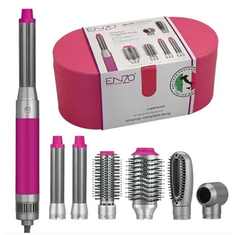ENZO Professional Multifunctional 5-in-1 Hair Dryer Brush & Air Curler