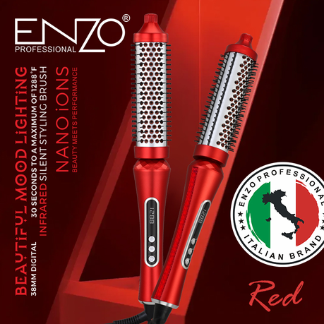 ENZO Digital Infrared Silent Styling Comb — Nano Ions, LED Display