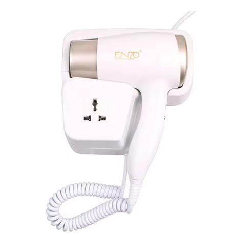 ENZO 3000W Hot and Cold Wall-Mounted Hair Dryer