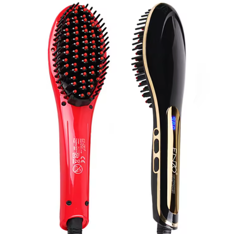 ENZO Temperature Adjustable Hair Straightening Brush
