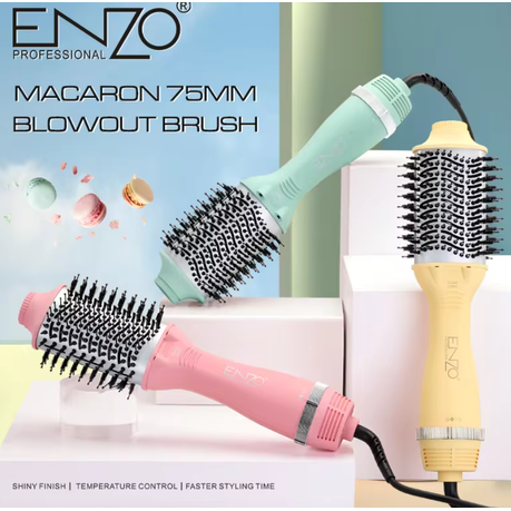 ENZO Professional 3-in-1 Electric Portable Hair Dryer Brush