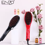 ENZO Temperature Adjustable Hair Straightening Brush