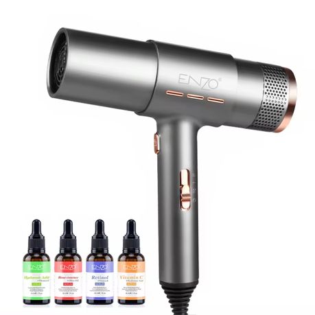 ENZO Elegant Fast-Drying Hair Dryer + Hair Care Serum Set