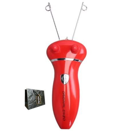 ENZO Threading Facial/Body Hair Removal Device + NOVIQ Bag — Red