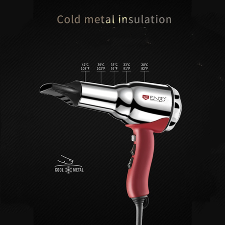 ENZO High Speed Wall-Mounted Stainless Steel Hair Dryer