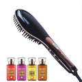 ENZO Salon Black Straightening Brush + Healthy Hair Vitamin Set