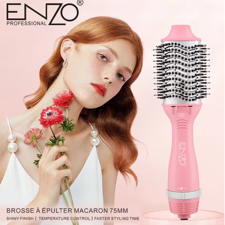 ENZO Professional 3-in-1 Electric Portable Hair Dryer Brush