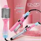 ENZO 3-in-1 Electric Straightener, Curler & Brush