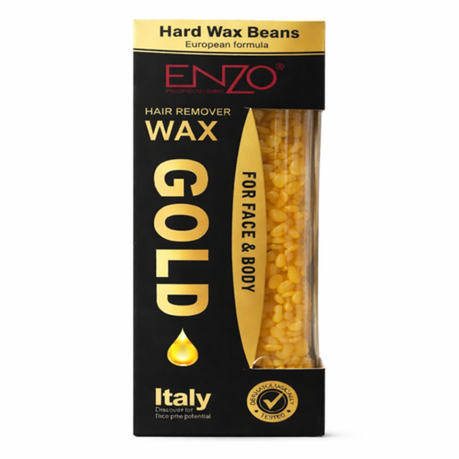ENZO Gold Hard Wax Beans 400g — Face & Body Hair Removal