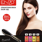 ENZO Temperature Adjustable Hair Straightening Brush