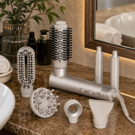 ENZO Professional Foldable Hair Dryer Brush Set