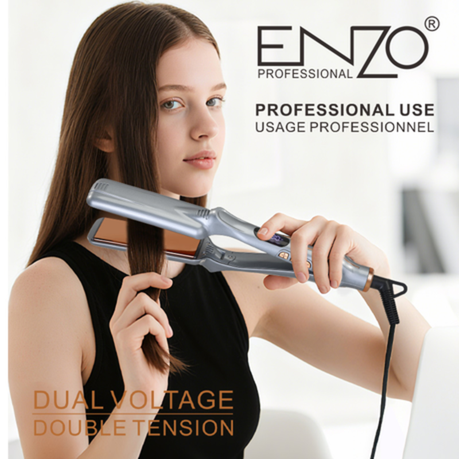 ENZO Professional Fast-Heating Hair Straightener with Temperature Control