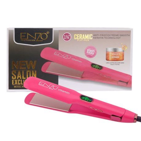 ENZO Ceramic Hair Straightener with Vitamin C Hair Wax