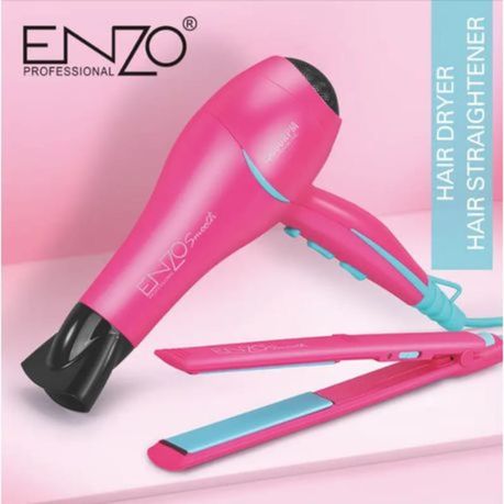 ENZO 2-in-1 Electronic Hair Dryer & Straightener
