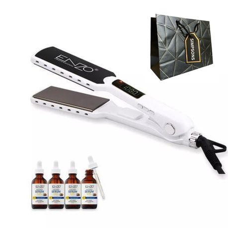 ENZO Wet & Dry Hair Iron + 4 Coconut Hair Essences & Bag