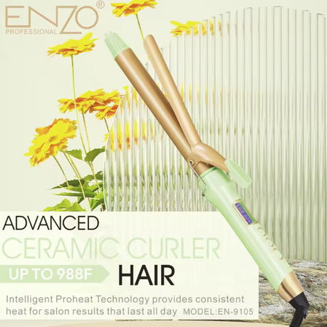 ENZO Long Ceramic Titanium Coating Hair Curler