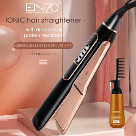 ENZO Ionic Hair Straightener with Hair Protein Treatment