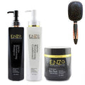 ENZO Collagen Mask, Shampoo & Conditioner for Coloured Hair + Paddle Brush