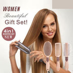 ENZO 4-in-1 Hair Straightener & Brushes Gift Set