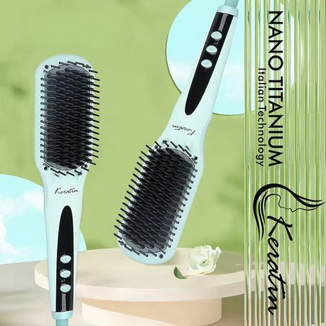 ENZO Straightening & Detangling Brush + NOVIQ Heat Spray 250ml (EN-4101)