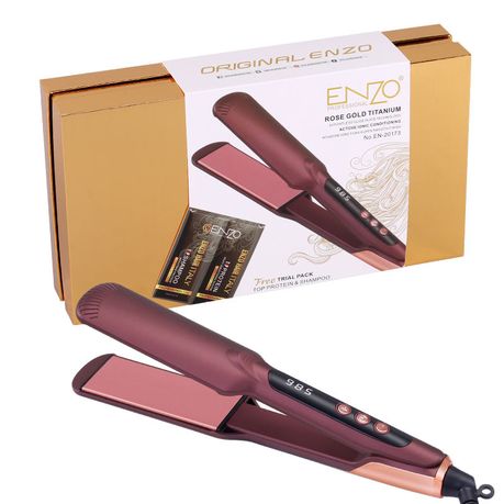 ENZO Rose Gold Titanium 980°F Max Hair Straightener