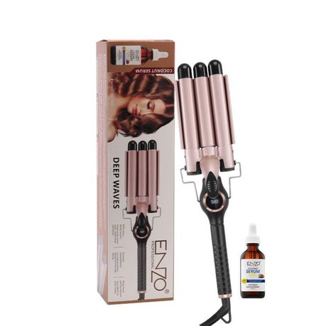 ENZO 3-Barrel Waver/Curler with Coconut Oil Serum