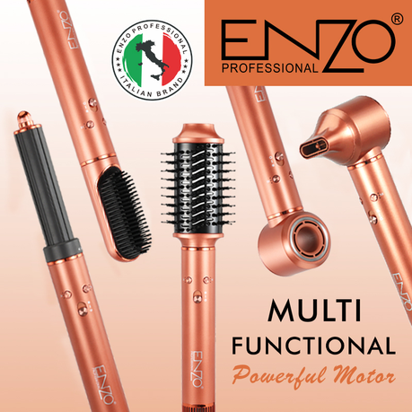 ENZO Multi-Function Hot Air Comb & Curling Styler