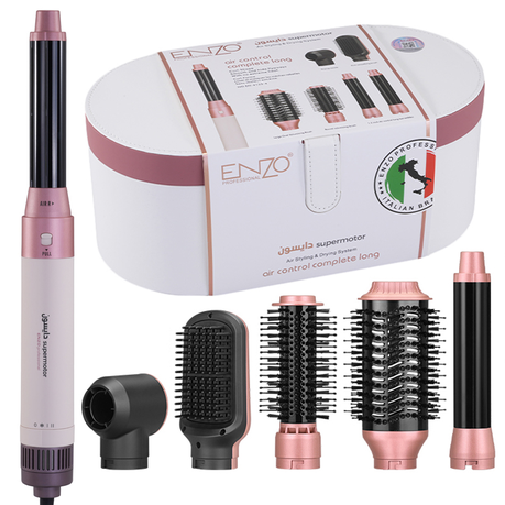 ENZO Professional Multifunctional 5-in-1 Hair Dryer Brush & Air Curler
