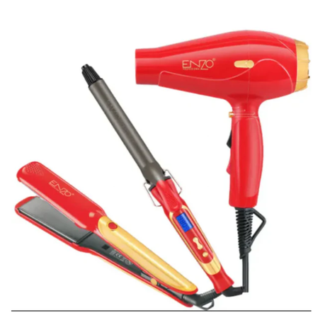 ENZO Professional Multi-Function 3-in-1 Hair Styling Tool Set
