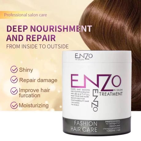 ENZO Natural Smooth Shampoo 500ml + Damaged Hair Treatment